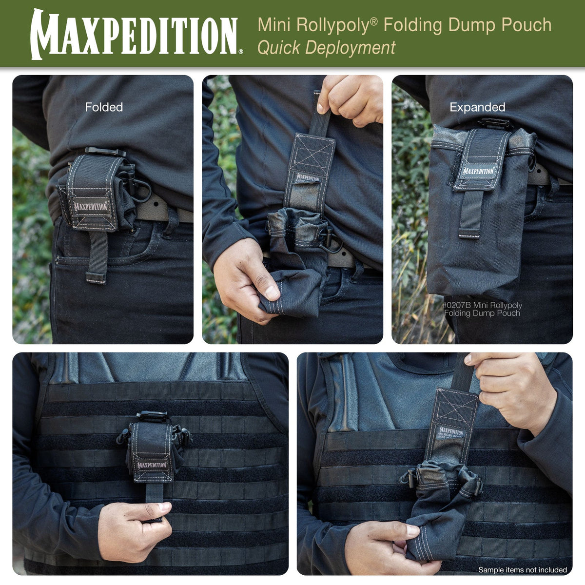Maxpedition Mini ROLLYPOLY Khaki Dump Pouch