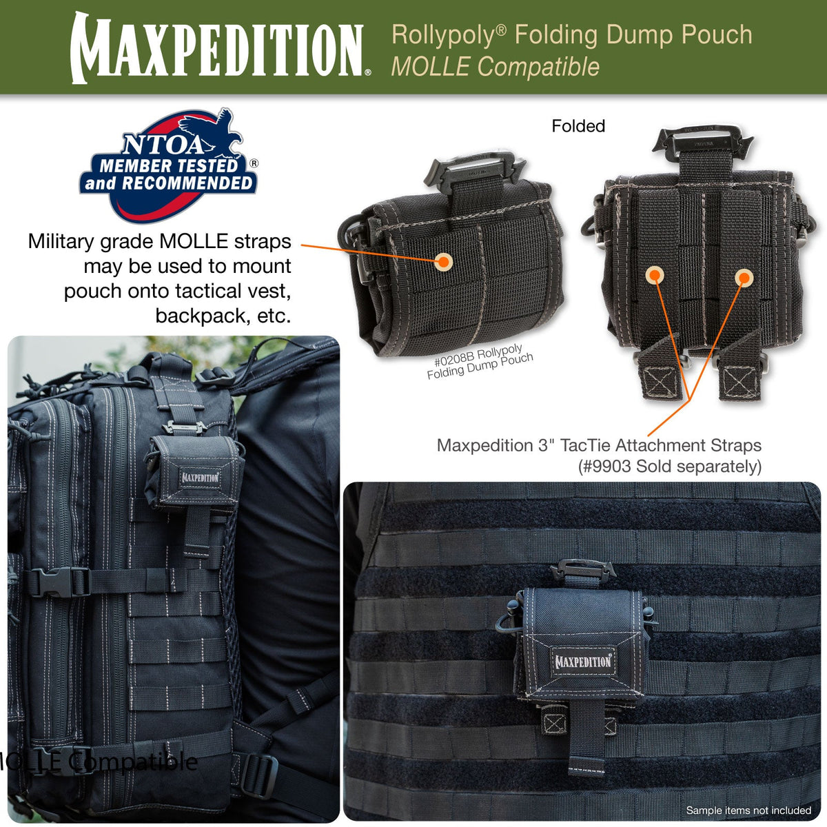 Maxpedition ROLLYPOLY Khaki Folding Dump Pouch