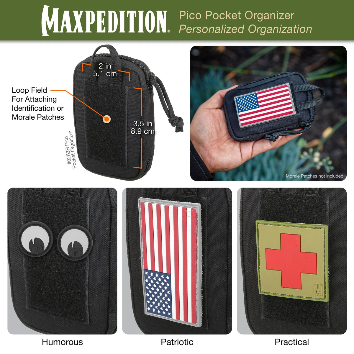 Maxpedition Pico Black Pocket Organiser