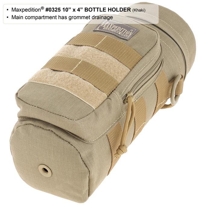 Maxpedition 10" x 4" Black Bottle Holder