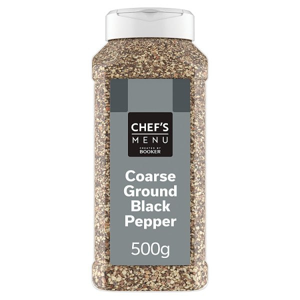500g Chef's Menu Coarse Ground Black Pepper - Bulk Food Ration Storage