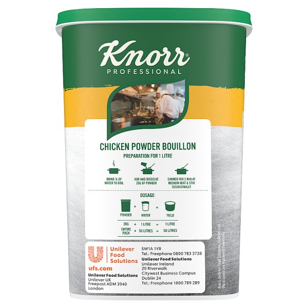 1kg Knorr® Professional Chicken Bouillon Powder - Bulk Food Ration Storage