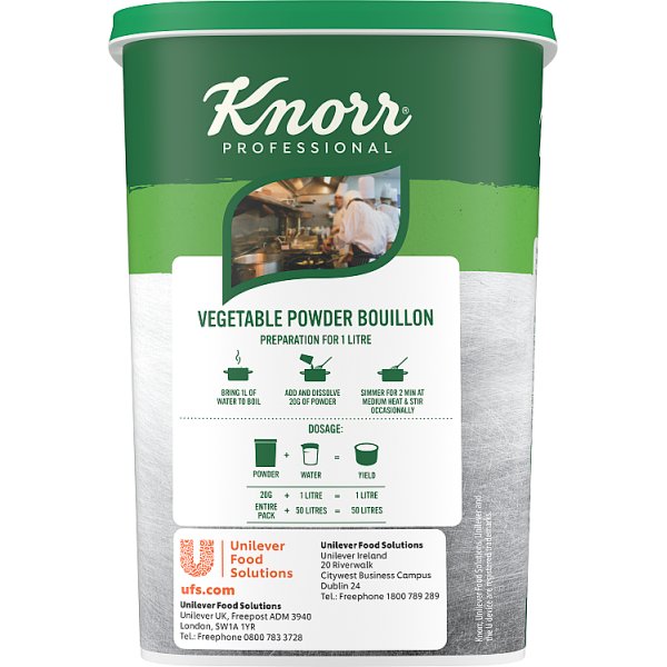 1kg Knorr® Professional Vegetable Bouillon Powder - Bulk Food Ration Storage