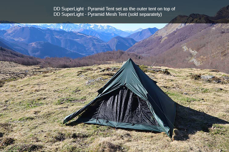 DD Hammocks SuperLight - Pyramid - Mesh Tent