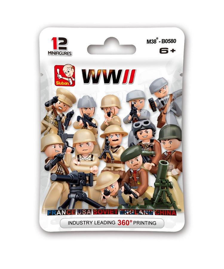 Kombat UK Sluban B0580 - WWII Mini Figures - box of 60