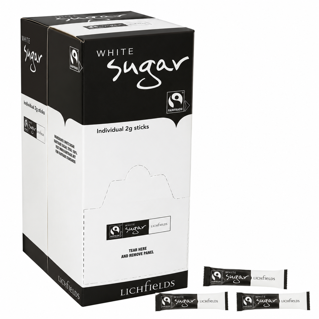2kg Lichfields Fairtrade White Sugar - Bulk Food Ration Storage