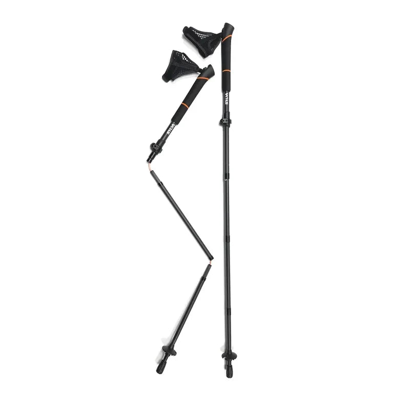 Silva Carbon Black Adjustable Running Poles 100-120cm