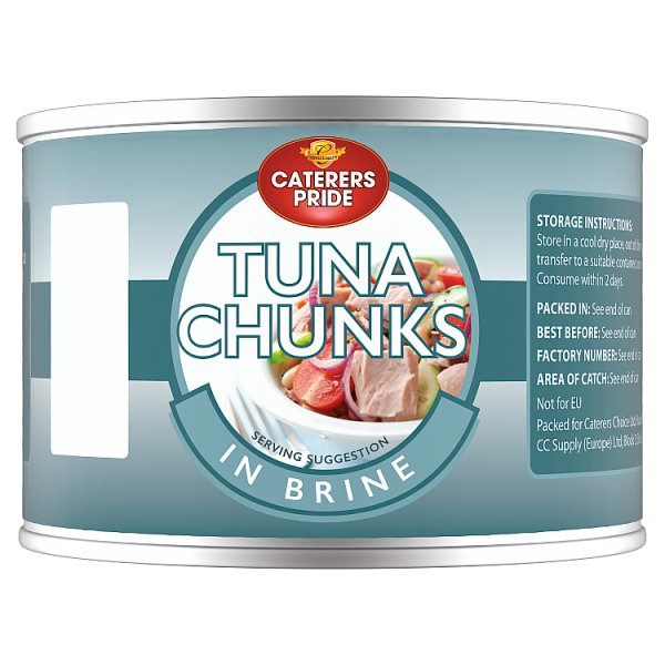 400g Caterers Pride Tuna Chunks in Brine - Bulk Food Ration Storage
