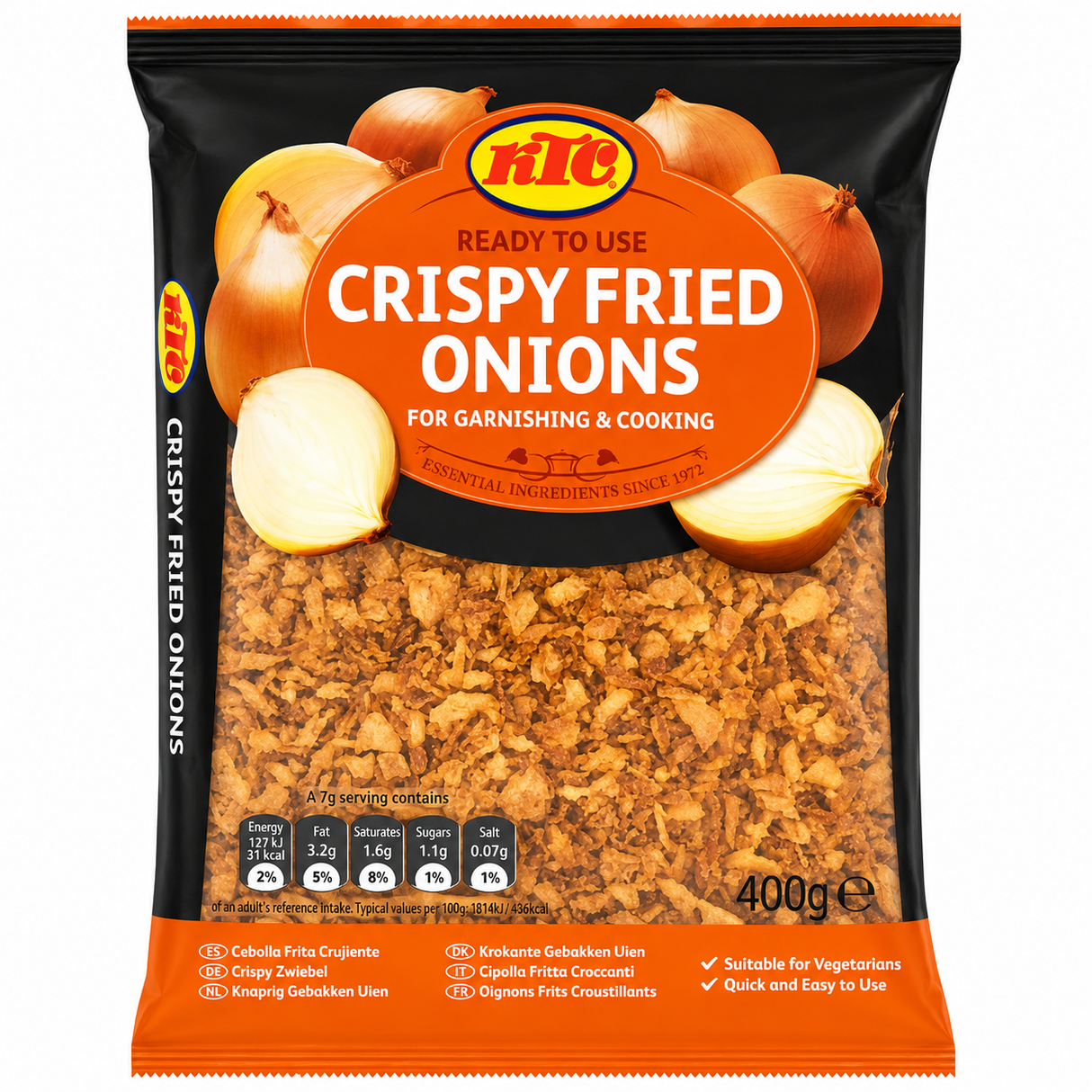 400g KTC Crispy Fried Onions - Bulk Food Ration Storage
