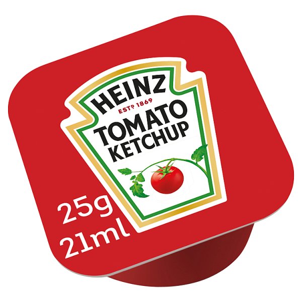 100 x 25g Heinz Tomato Ketchup - Bulk Food Ration Storage