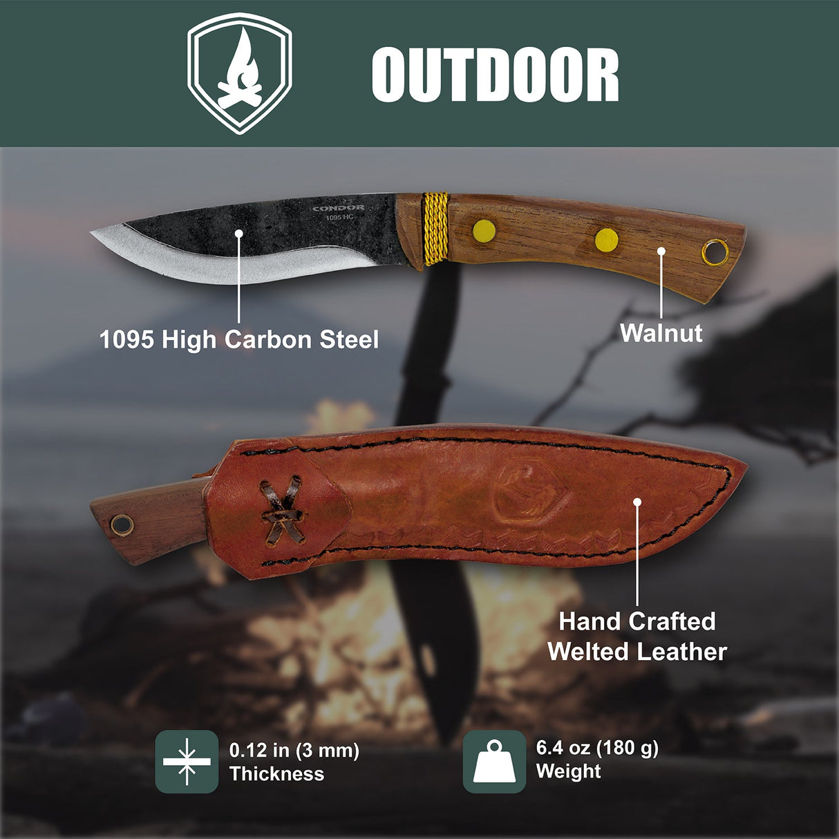 Condor Huron Fixed Blade Knife