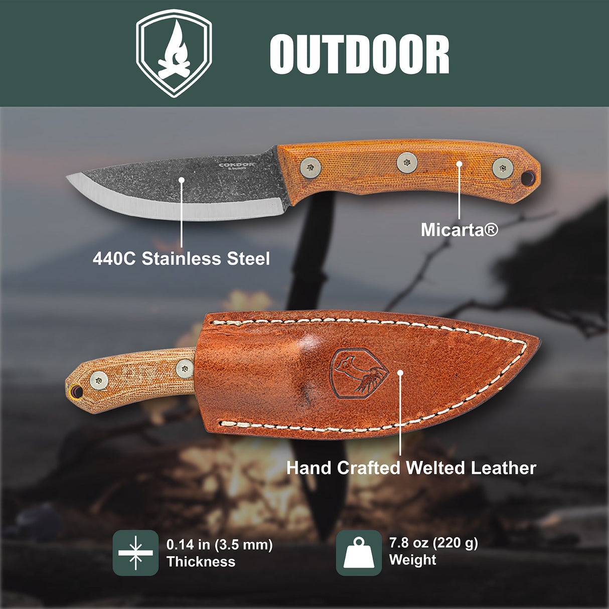 Condor Mountain P.A.S.S. Fixed Blade Knife