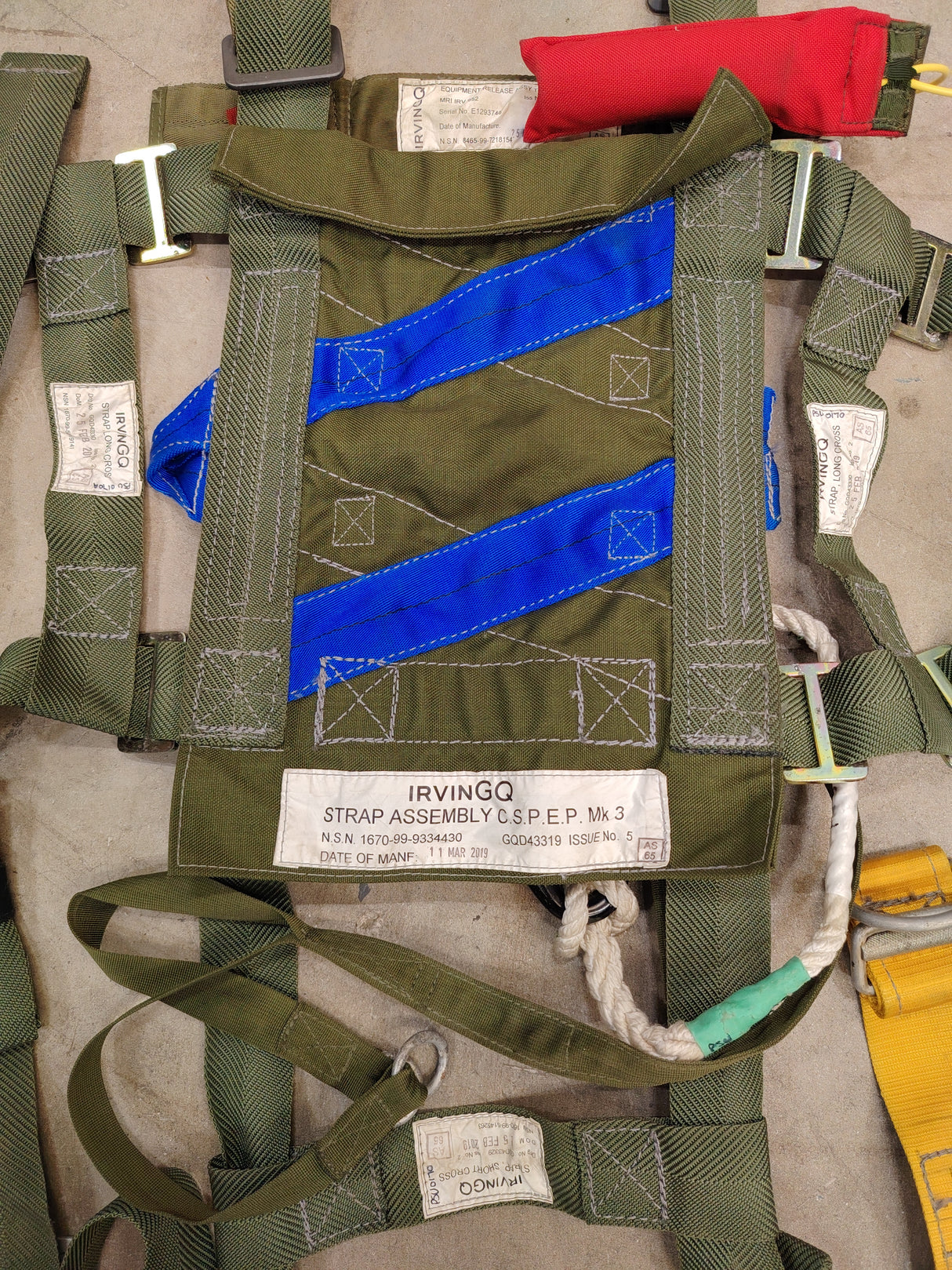 British Military Irvin GC Strap Assembly C.S.P.E.P. Mk3