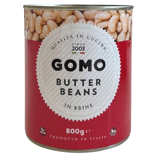 800g Gomo Butter Beans in Brine - Bulk Food Ration Storage