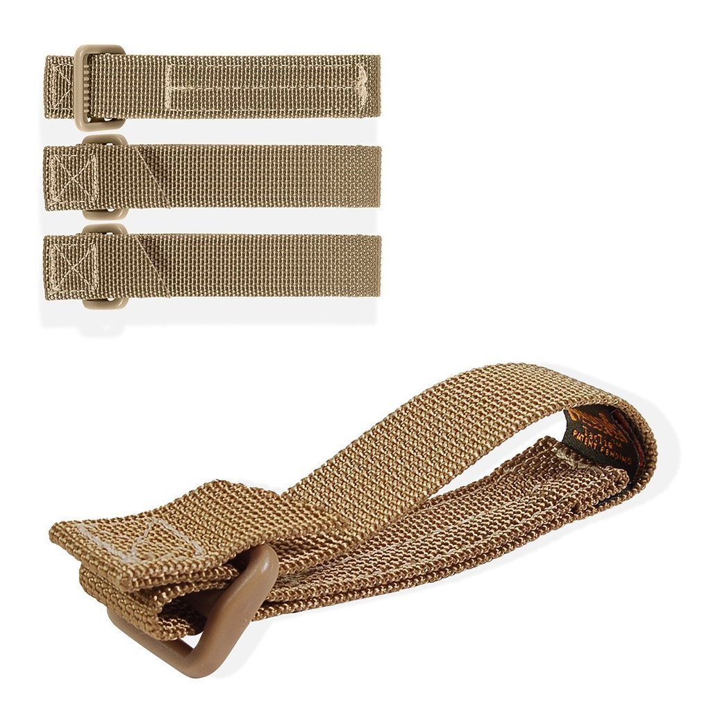 Pack of 4 Maxpedition 3" TacTie Khaki Attachment Straps