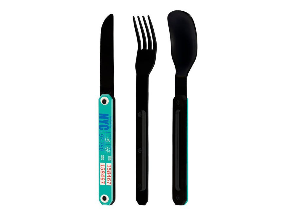 Akinod Straight Magnetic Cutlery (Black Mirror Finish)