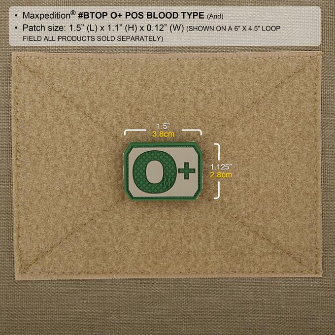 Maxpedition O+ POS Blood Type Swat Patch