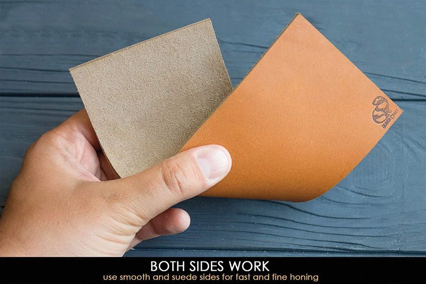 Beavercraft 7.88" Leather Strop with Compound