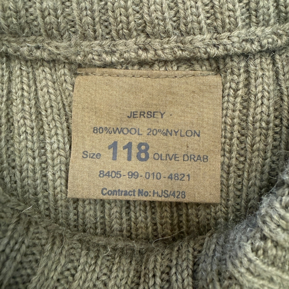 British Military Issue Olive Drab Wool Sweater