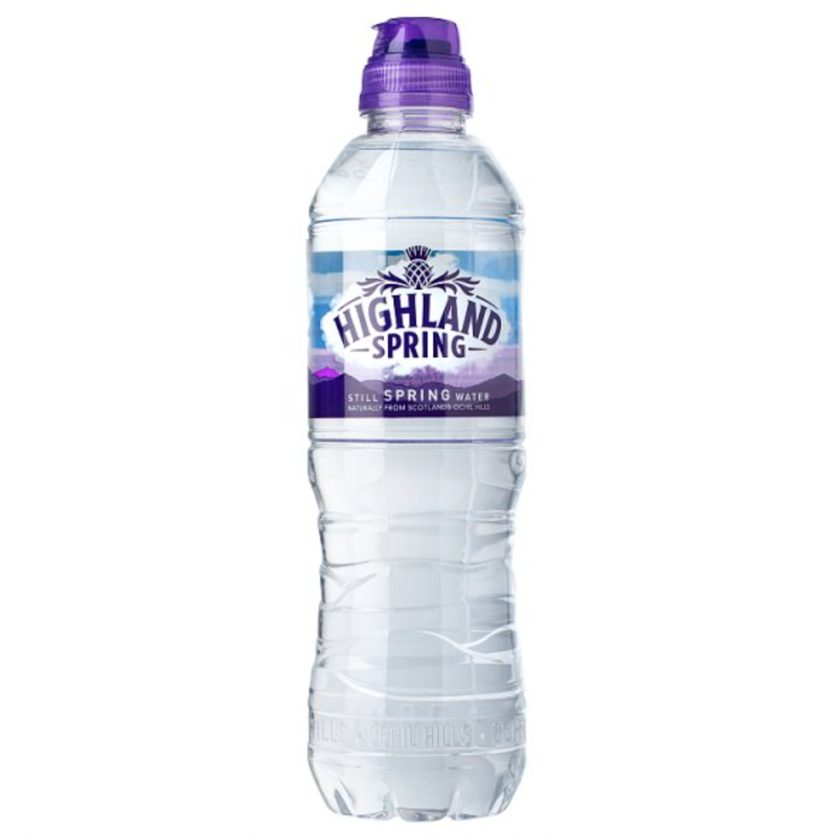 Case of 24 Highland Spring Still Spring Water Sports Cap 500ml