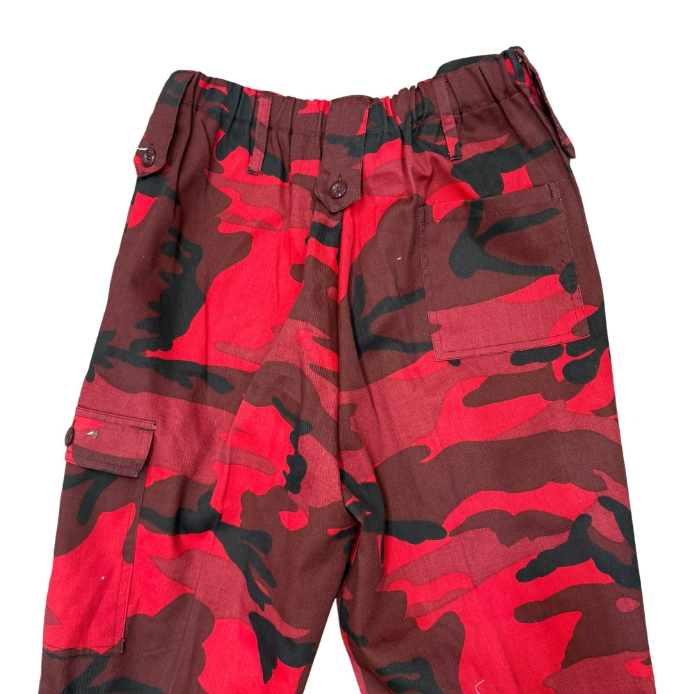 Wynnster Combat Kids Red Camouflage Cargo Trousers