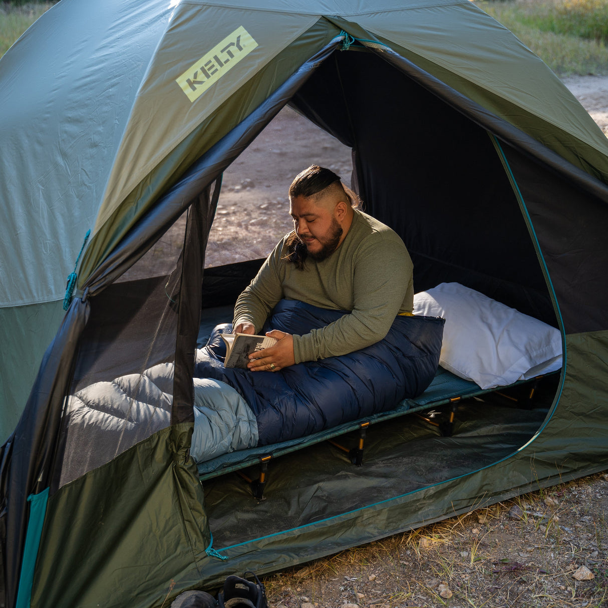 Kelty Lowdown Camp Cot Bed - Fern
