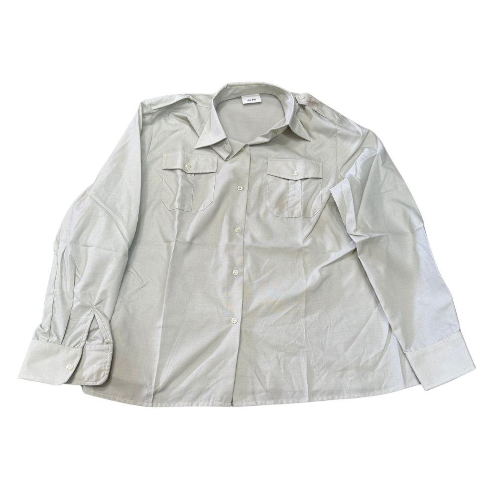 French Military Cream Long Sleeve Shirt