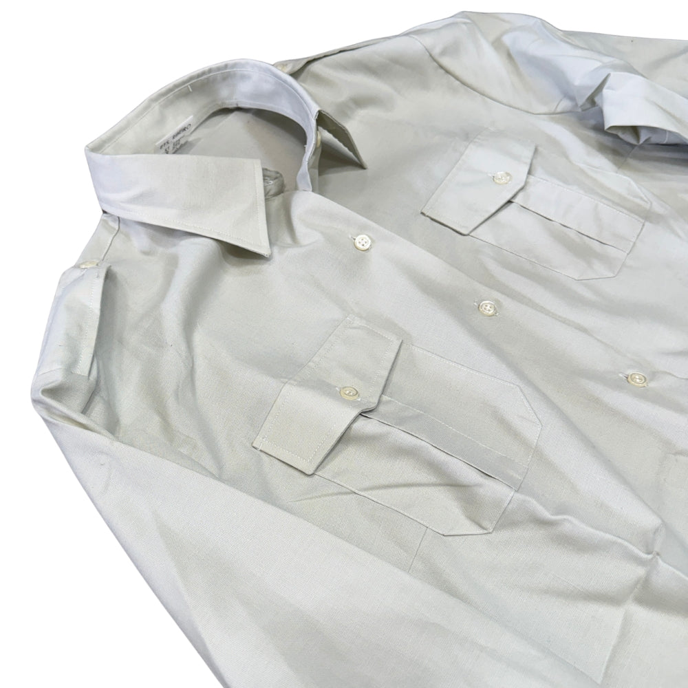 French Military Cream Long Sleeve Shirt