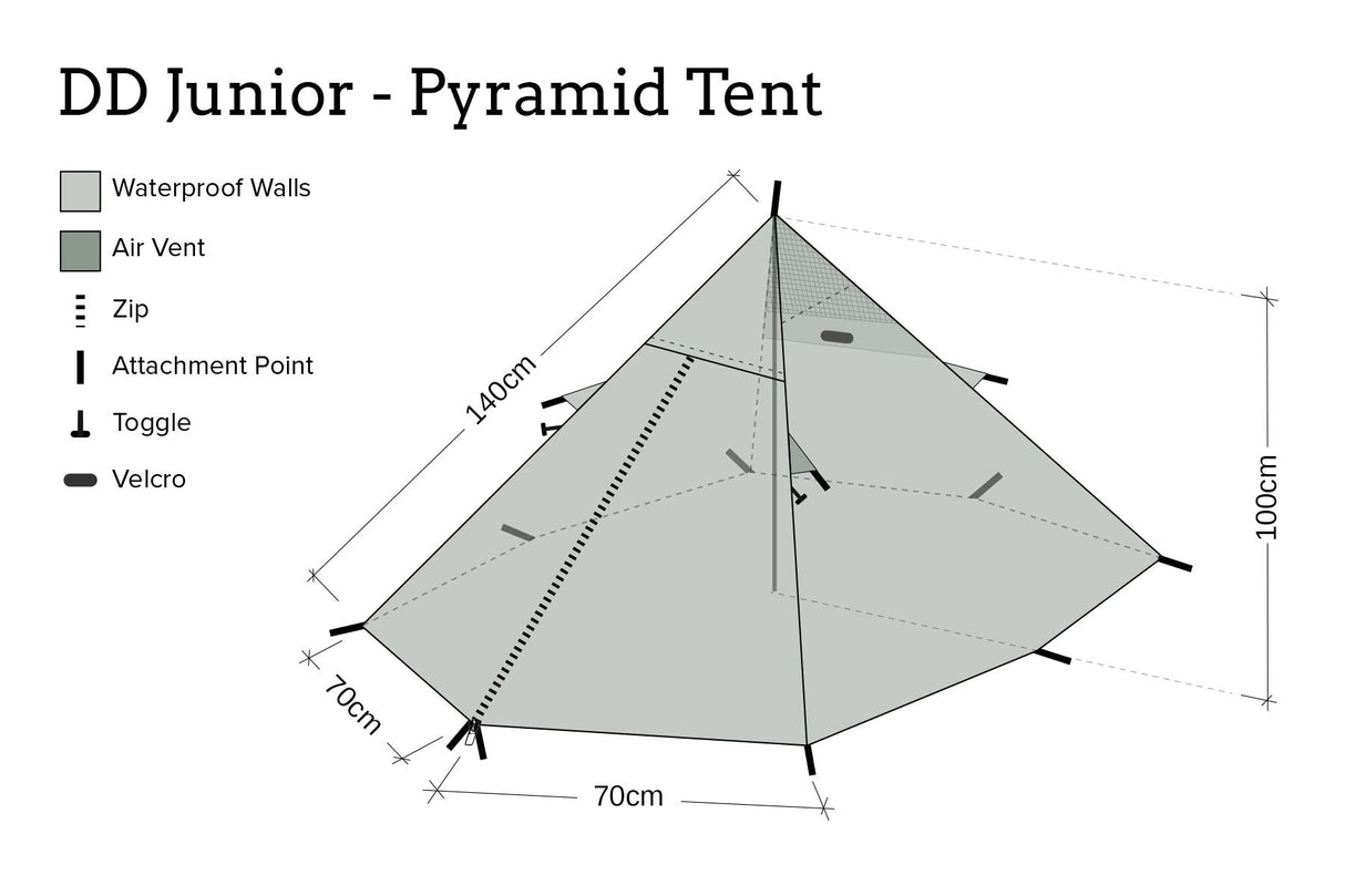 DD Hammocks - Pyramid Tent (SuperLight) - Kids
