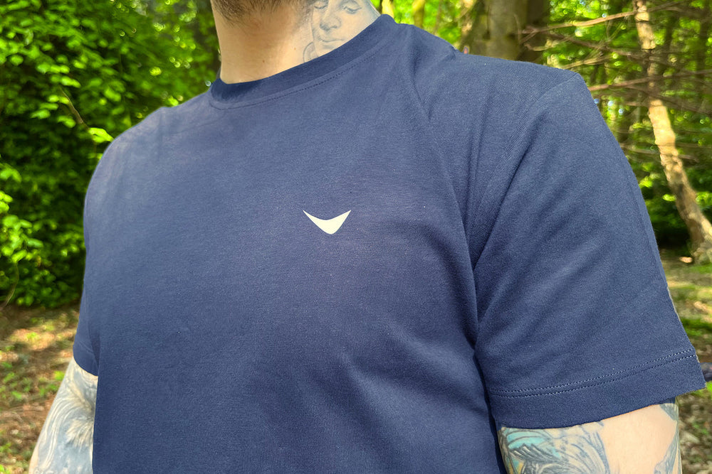 DD Hammocks Men's Icon T-Shirt - Athletic Fit - Atlantic Blue