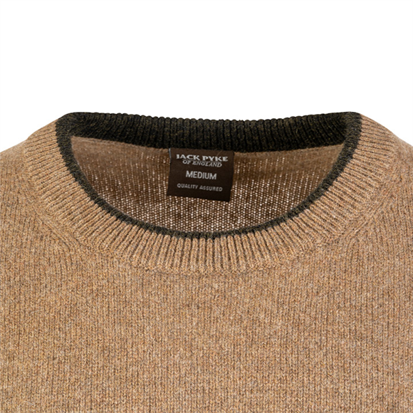 Jack Pyke Ashcombe 100% Lambswool Crewknit - Barley