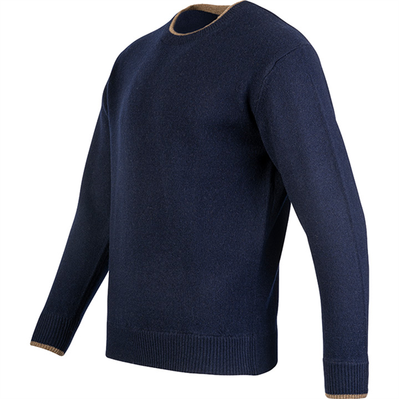 Jack Pyke Ashcombe 100% Lambswool Crewknit - Navy