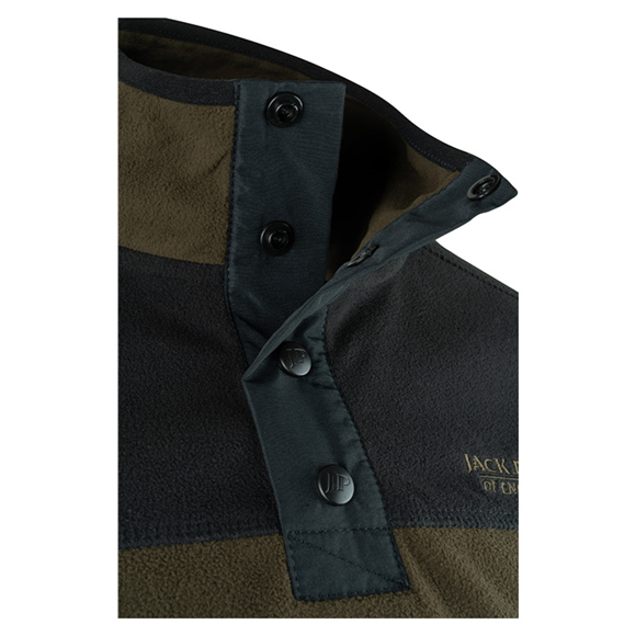 Jack Pyke Snap Neck Fleece Top - Dark Olive