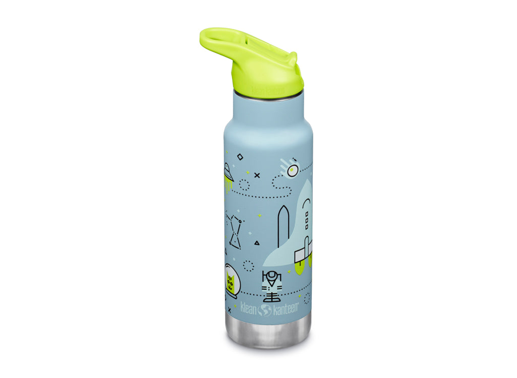 Klean Kanteen 355ml Classic Kid's Insulated Water Bottle with Flip Seal Sport Cap