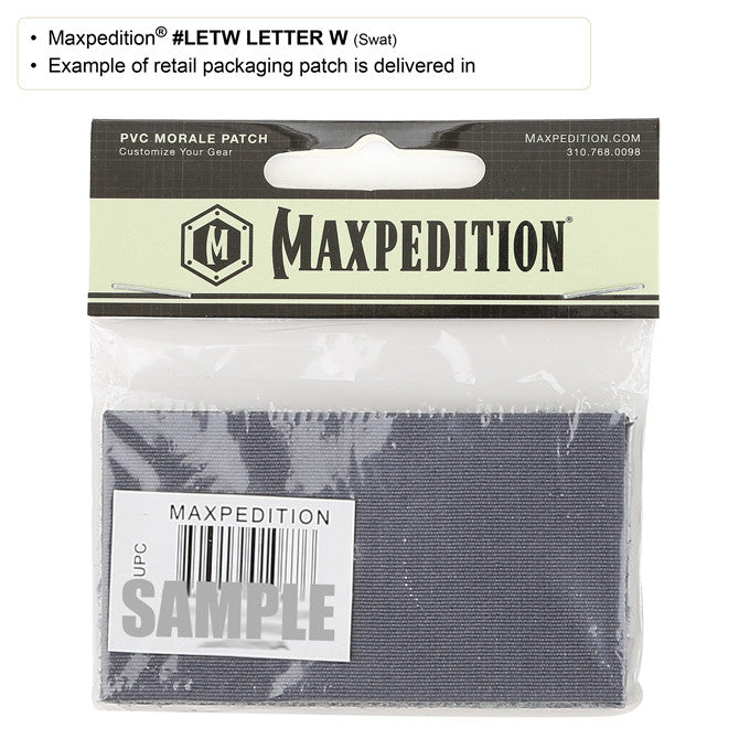 Maxpedition Letter W Swat Patch