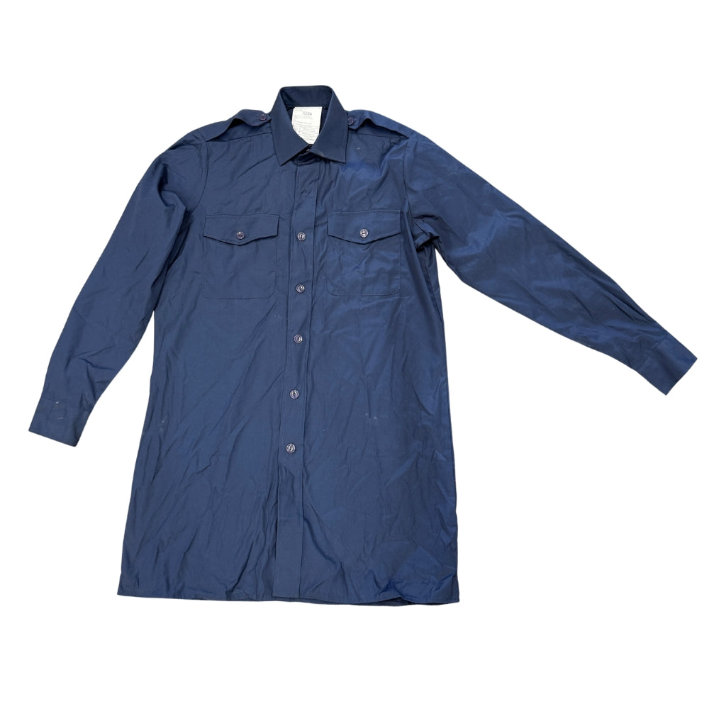 British Military Men's RAF Blue Long Sleeve Working Shirt