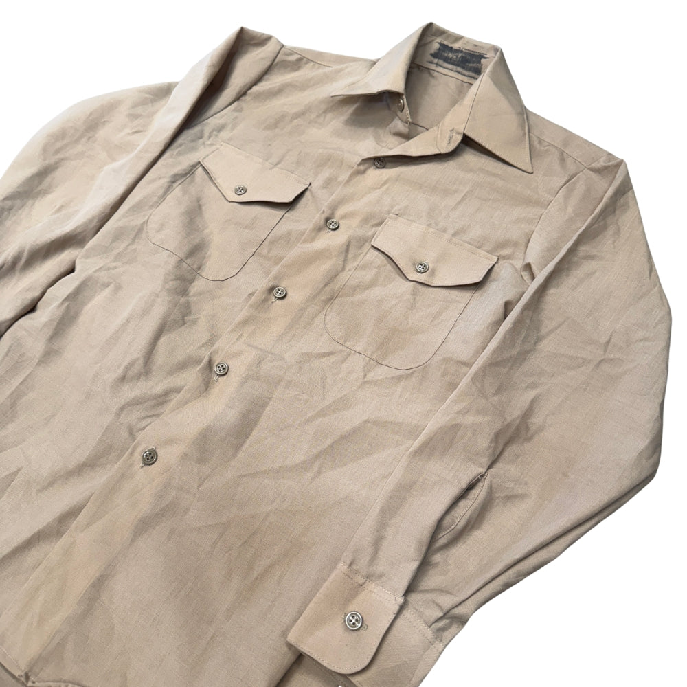 British Military Men's Khaki Long Sleeve Shirt Colonial Corp of America