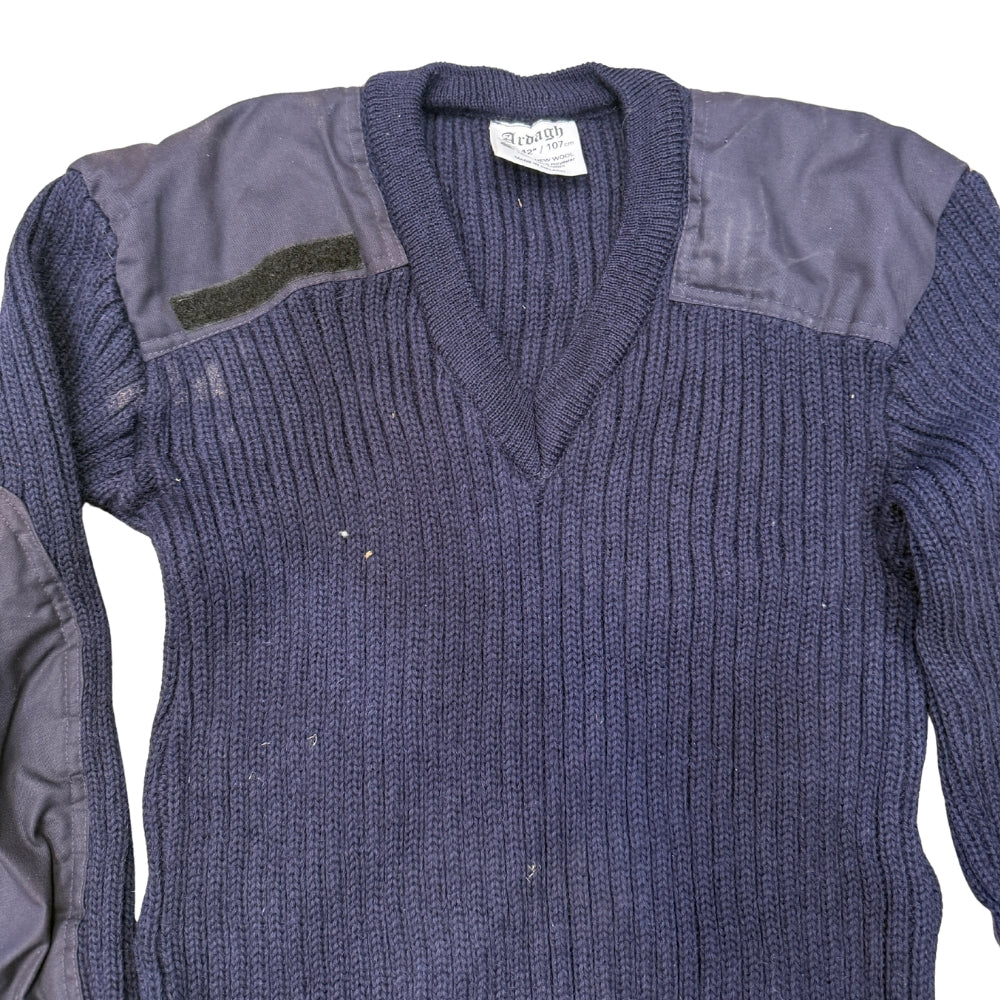 British Military NATO Men's Wool V-Neck Pullover Jumper Sweater