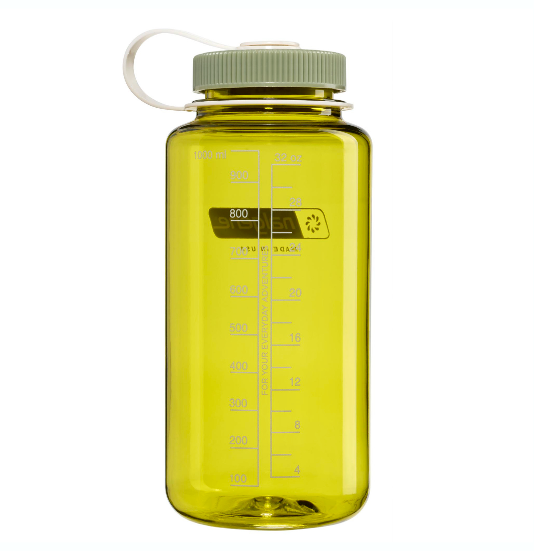 Nalgene 32oz / 1L Tritan Sustain Wide Mouth Bottle Endive - Oil Green Cap