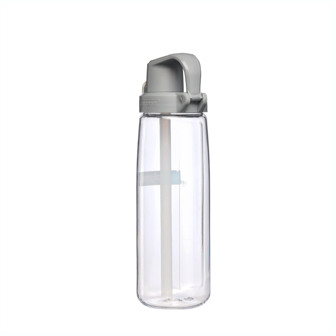Nalgene Straw Bottle 700Ml Clear - Gray Cap