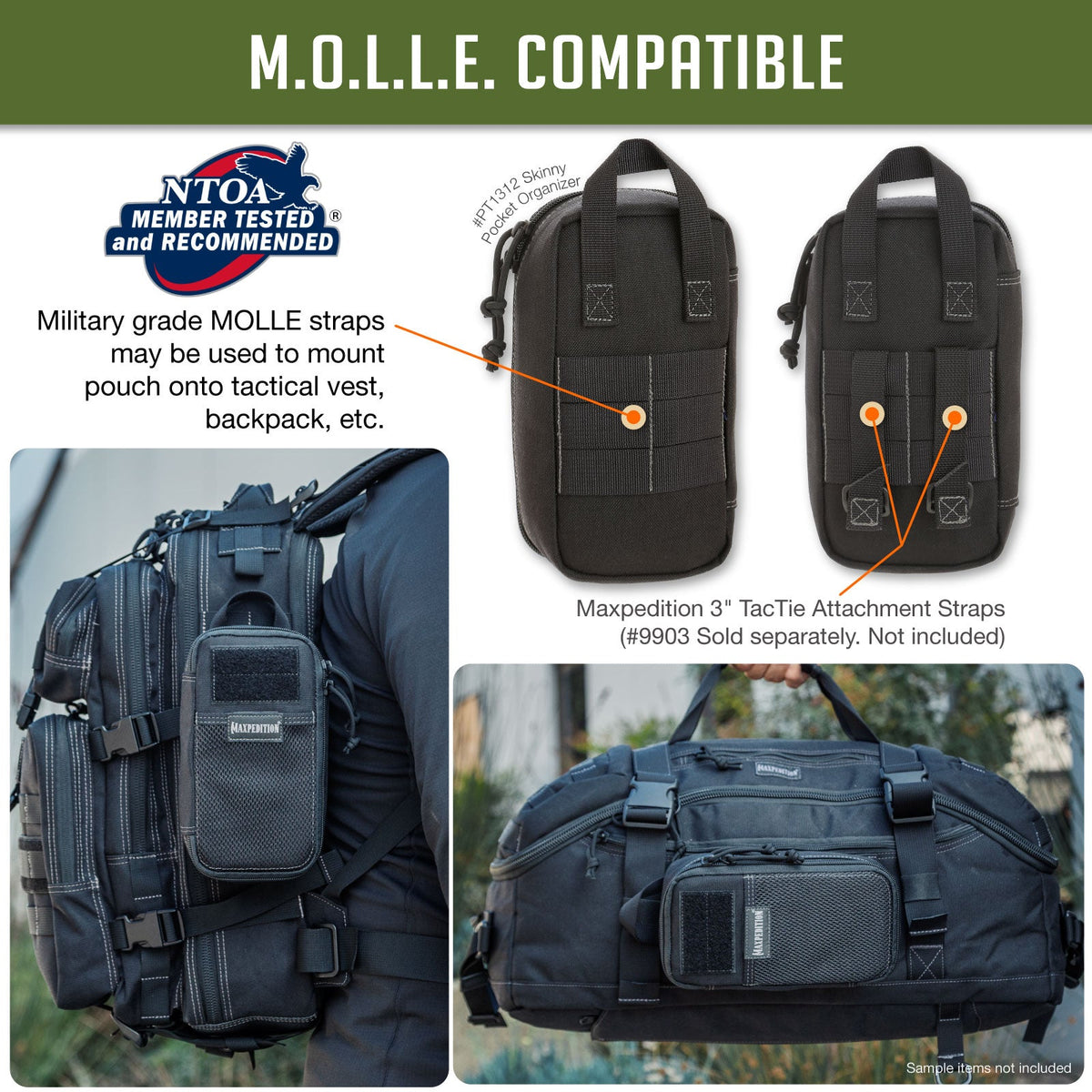 Maxpedition SKINNY Black Pocket Organiser
