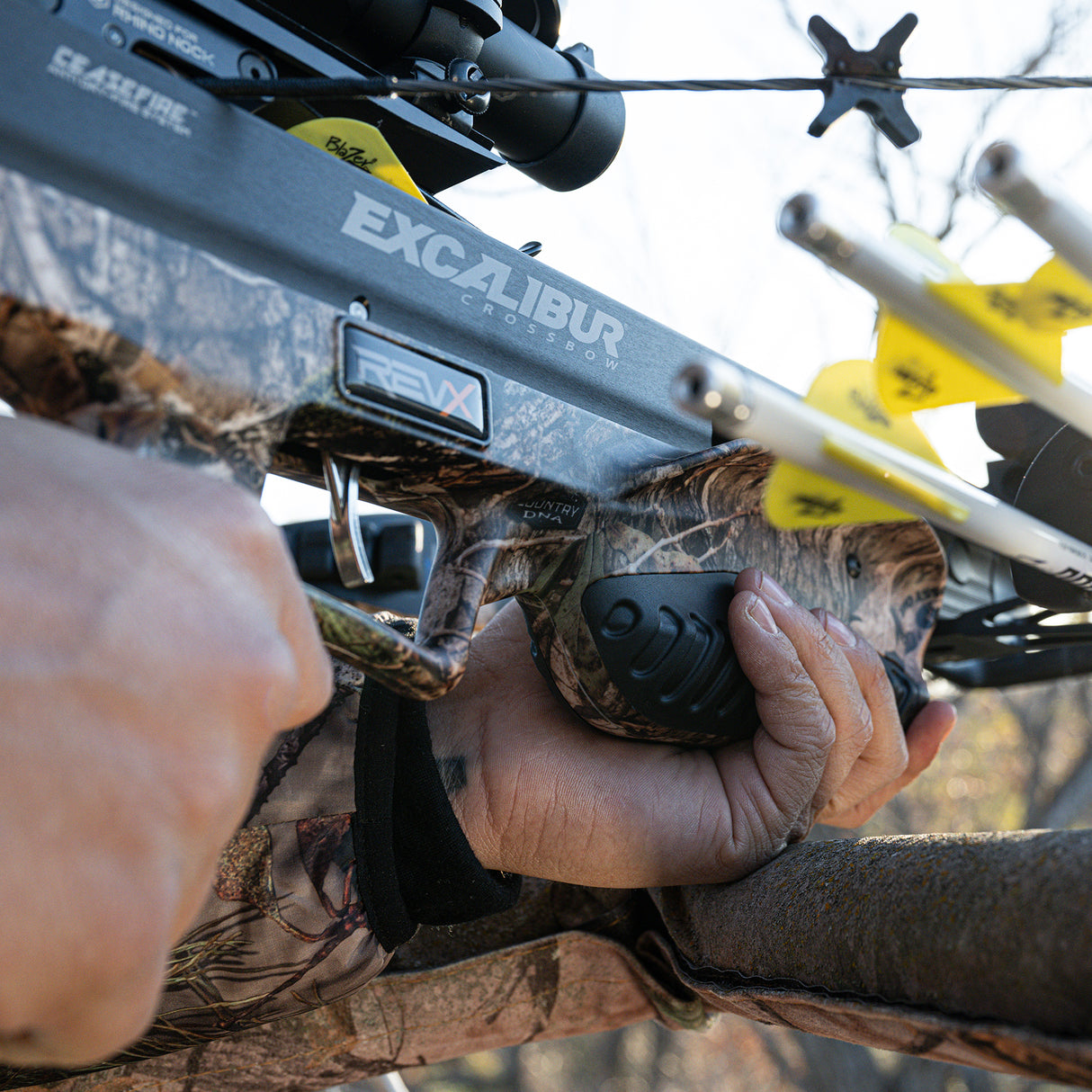 Excalibur RevX Recurve Crossbow - Mossy Oak Country DNA with Overwatch Scope