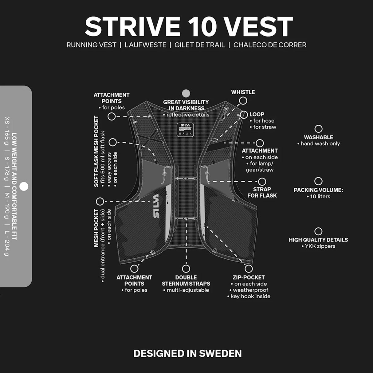 Silva Strive 10L Running Vest Black XSmall