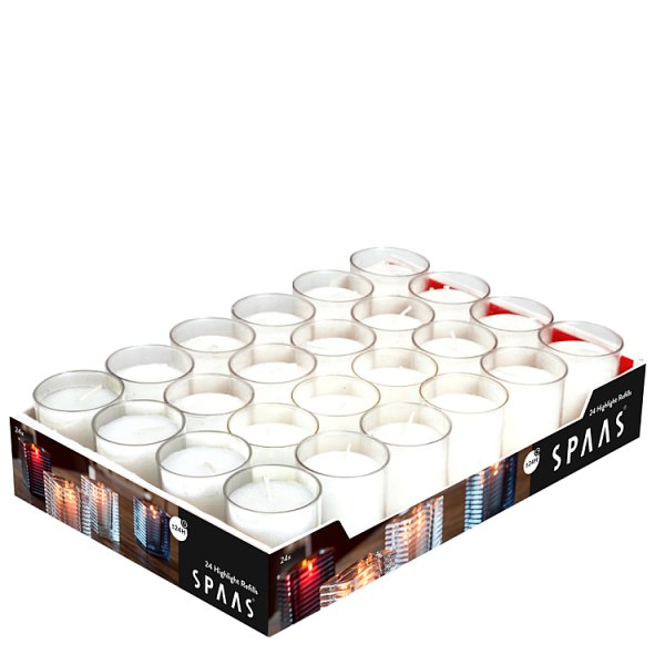 Bulk Unscented 24hr Candle Refills Tray x 24