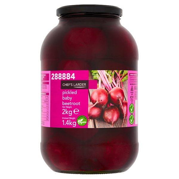 2kg Chef's Larder Pickled Baby Beetroot - Bulk Food Ration Storage