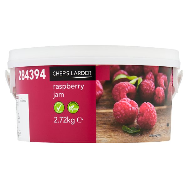 2.72kg Chef's Larder Raspberry Jam - Bulk Food Ration Storage