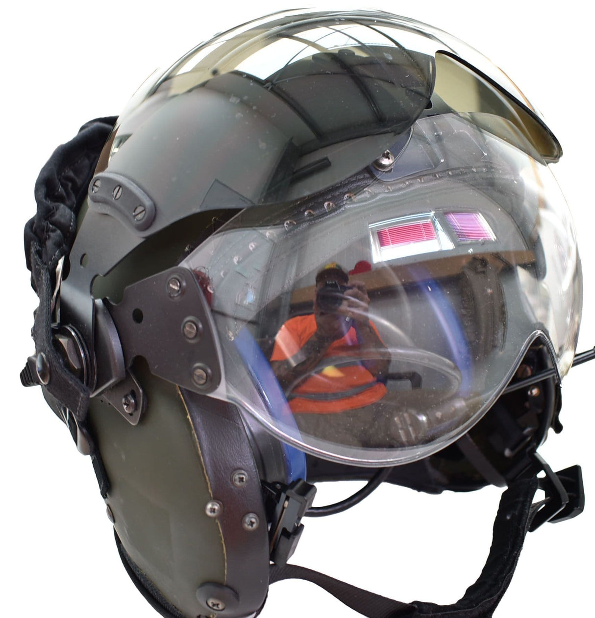 British RAF Aircrew MK4B/4L Olive Green Flying Helmet - Medium