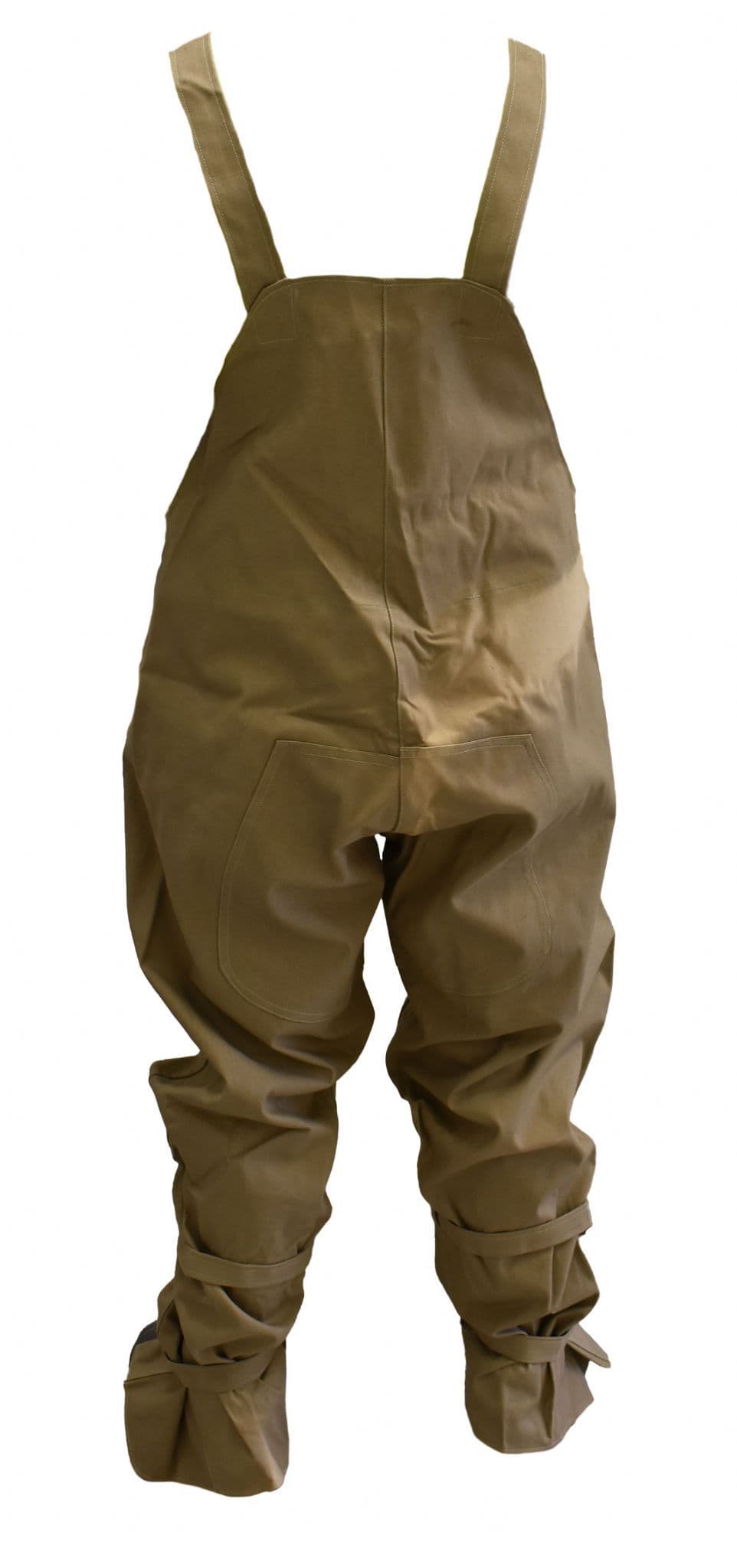 Czech Military Tan Waxed Bib & Brace Cotton Trousers