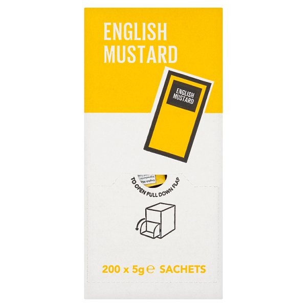 English Mustard Sachets 5g x 200 - Bulk Food Ration Storage