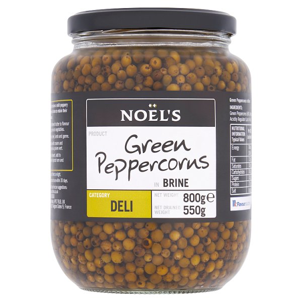 800g Noel's Green Peppercorns in Brine - Bulk Food Ration Storage